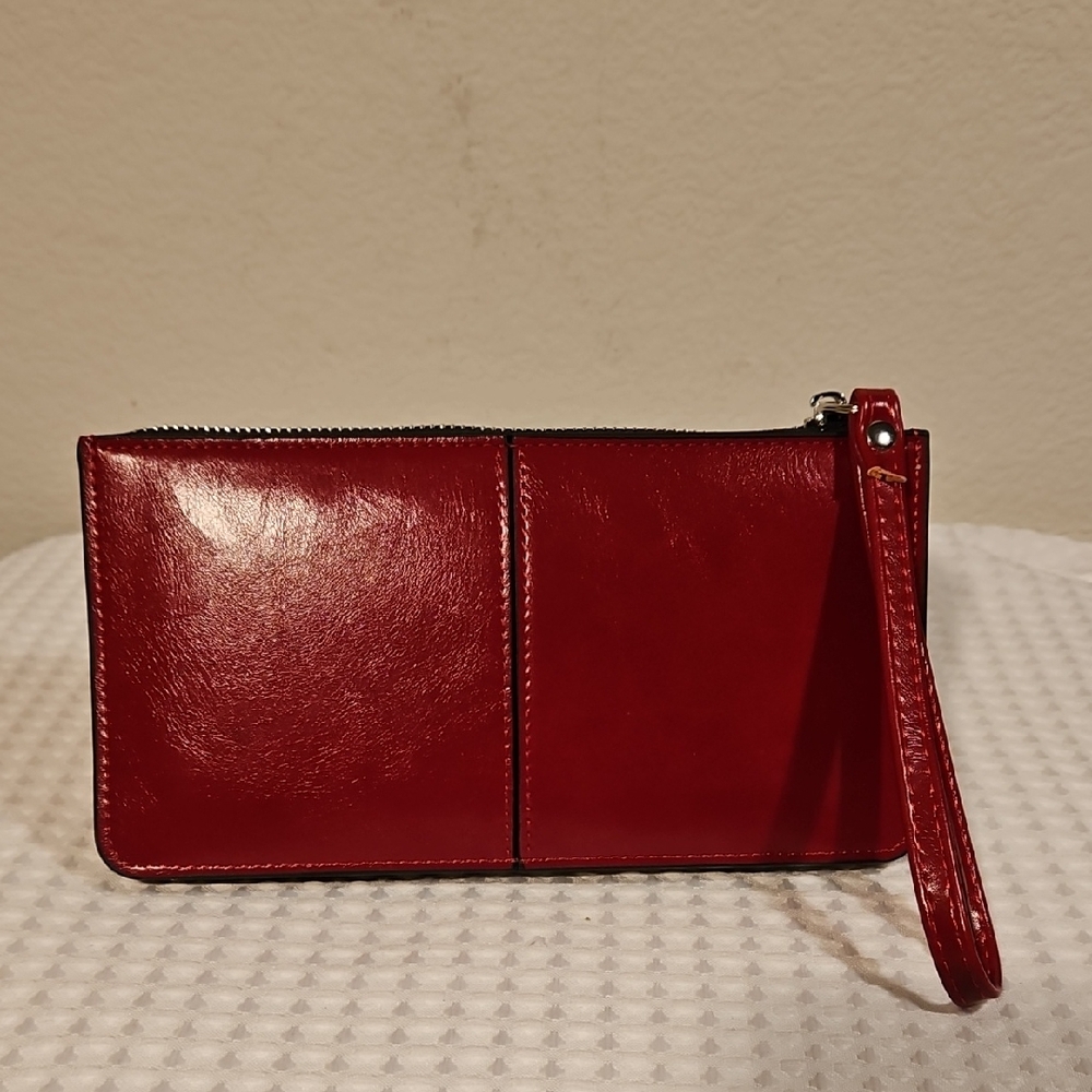 22 Tote Red Leather Wristlet